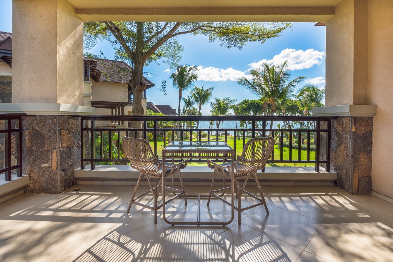 La terrazza di una suite del resort